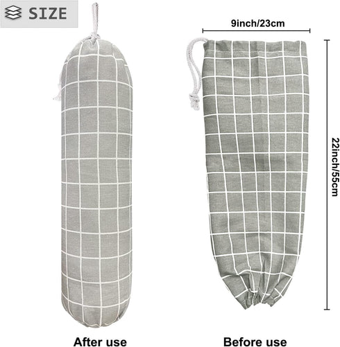 SYIPO Plastic Bag Holder, Wall Mount Organizer, Shopping Bags Carrier, Washable Large Grocery Storage Dispenser for Home Kitchen Travelling, Free ...