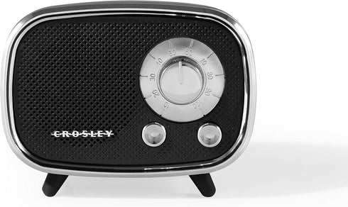 Crosley CR3039A-BK Rondo Retro Portable Rechargeable Bluetooth Speaker, Black...