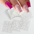 30 Pcs Flower Nail Art Stickers Spring Nail Stickers 5D Embossed White Floral Nail Decals with Glitter Designs Self Adhesive Nail Supplies for Wom...