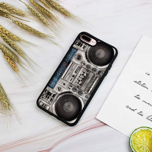 for iPhone 8, iPhone 7, iPhone SE 2 (2020), Durable Protective Soft Back Case Phone Cover, HOT12236 Old Boom Box...