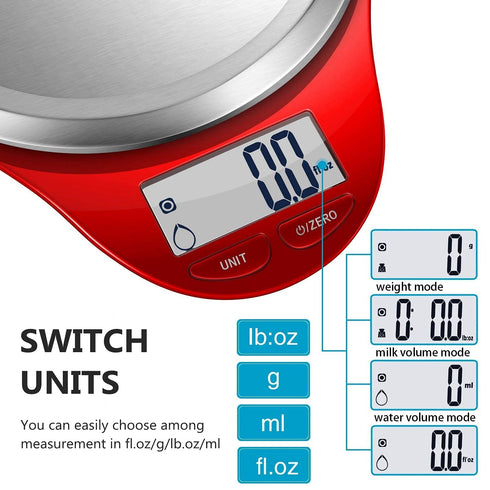 Food Scale, NUTRI FIT Kitchen Scales Digital Weight Grams and Ounces Large Stainless Steel Platform for Baking Cooking Weight Loss, High Accuracy ...