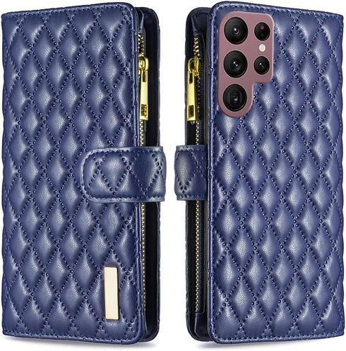 Asuwish Phone Case for Samsung Galaxy S22 Ultra 5G Wallet Cover with Tempered Glass Screen Protector and Leather Flip Credit Card Holder Stand Cel...