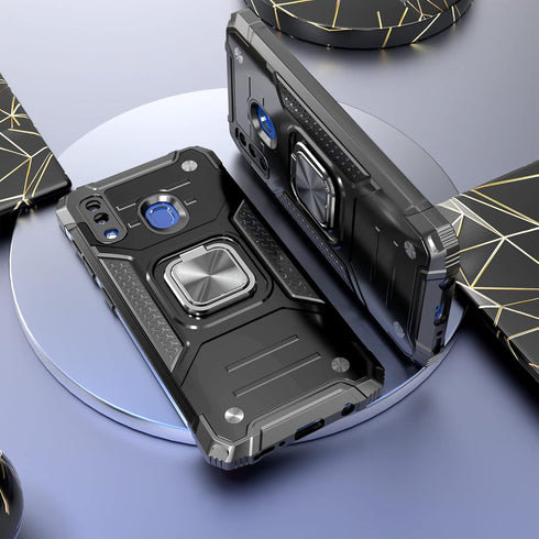 for Galaxy A20 Case with Screen Protector,for Galaxy A30 Case,Shockproof Drop Test Cover with Car Mount Kickstand Lightweight Protective Cover for...