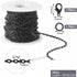 Lemonkey 33 Feet Metal Black Necklace Chains Cable O-Shaped Links Chains Bulk for Jewelry Making DIY Craft Kit with Lobster Clasps Jump Rings...