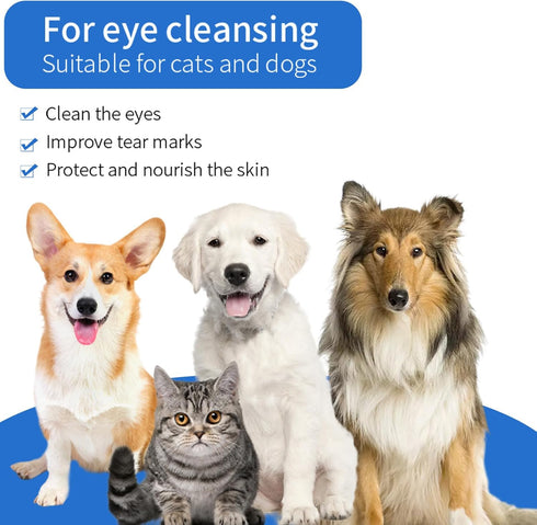 Dog Eye Wipes200Count,Natural Plant Ingredients,Effectively Removes Eye Dirt,Eye Secretions,Mucus Secretions,Improve Tear Stains,Suitable for Dail...