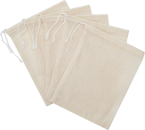 LOOKSGO 25 Pcs 5x7 Inch Muslin Bag Sachet Bag for Party Wedding Home Supplies Cotton Drawstring Bags for Jewelry...