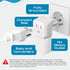 Ceptics Brazil Travel Adapter Plug with Dual Usa Input - Type N (3 Pack - Ultra Compact - Safe Grounded Perfect for Cell Phones, Laptops, Camera C...