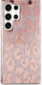 J.west Case for Samsung Galaxy S23 Ultra Case 6.8-inch,Luxury Metallic Glitter Leopard Print Design Slim Clear Soft Silicone Bumper Protective Pho...