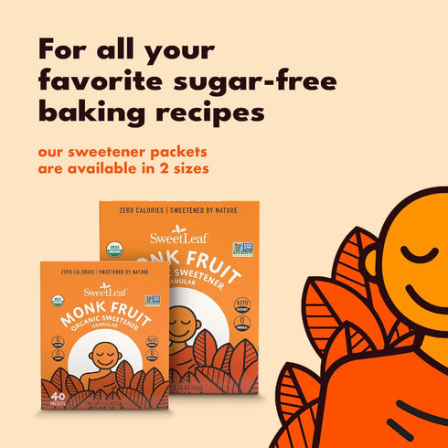 SweetLeaf Organic Monk Fruit Sweetener, Granular - Keto Friendly Natural Sugar Substitute for Coffee, Tea, and Baking, Zero Calorie, Organic Monk ...