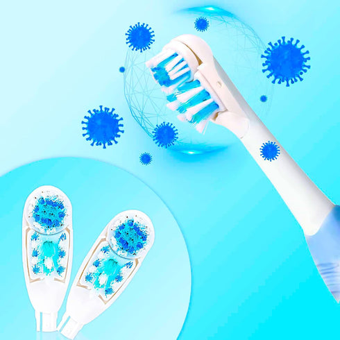 Sensitive Replacement Electric Replacement Toothbrush Heads (16 Count) Dual Clean Rotating Sets Compatible with Braun Oral B Cross Action Power...