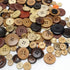 Libiline Wood 4 Hole Button - 100pcs Craft Clothe Sewing Decor Buttons...