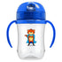 Dr. Brown's Milestones Soft Spout Sippy Cup with Handles, Blue Tiger Hero, BPA-Free, 9 oz/270 mL, 9m+...