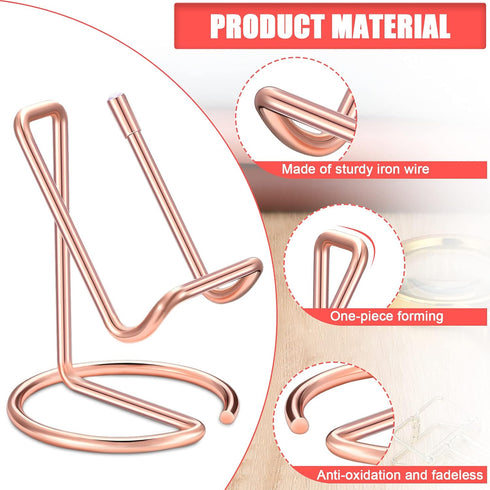 2 Pieces Metal Business Card Holder for Desk, Cell Phone Stand, Elegant Line Business Card Display Holder Stand, Office Desktop Business Name Card...