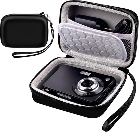Carrying & Protective Case for Digital Camera Compatible with Kodak Pixpro/Canon PowerShot ELPH 180/190 / Sony DSCW800 / DSCW830, Camera Storage H...