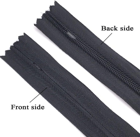 25pcs Nylon Invisible Zippers for Dresses, Skirts, Pillows, Sewing Craft (20 inch, black)...