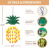 Pineapple Suncatcher Wind Chimes for Outside,Unique Pineapple Stained Glass Windchime for Outdoors Patio Garden Decor Makes A Great Birthday Gift ...
