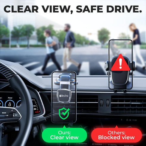 BESTRIX Phone Holder for Car, Magnetic Car Phone Mount | Dashboard Car Phone Holder Compatible with iPhone 15, 14,13,12,11Pro,Xr,XS Pro MAX Galaxy...