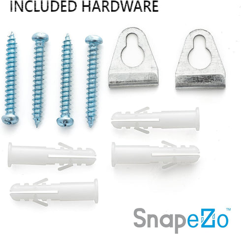 SnapeZo Certificate Frame 8.5x11, Silver, 1.25 Inch Aluminum Profile, Front-Loading Snap Frame, Wall Mounting, Professional Series...