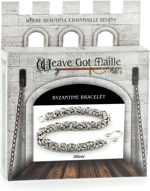 Weave Got Maille Byzantine Chain Maille Bracelet Kit, Classic Silver...