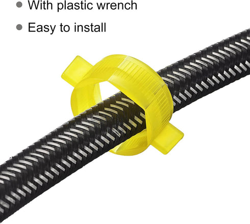 uxcell Faucet Supply Line Connector, G1/2 Female x G1/2 Female 28 Inch Long Braided 304 Stainless Steel Water Supply Hose, Black...