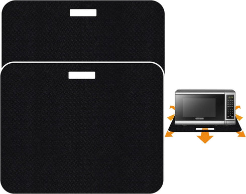 Heat Resistant Mat for Air Fryer with Sliding Function, 2 Pcs 15 * 18 in Heat Resistant Pad Sliding Caddy Countertop Protector Mat Air Fryer Mat f...