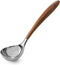 nambe Curvo Kitchen Ladle | 12.5 Inch Ladle for Serving Soups, Stews, and Sauces | Made of Stainless Steel and Acacia Wood | Designed by Steve Coz...