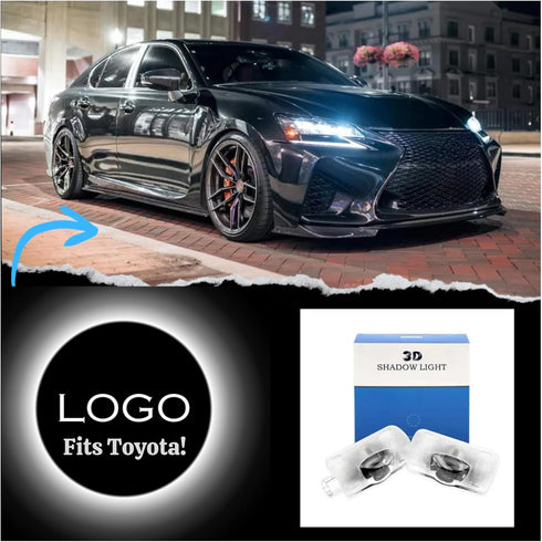 LED Car Door Light Logo Projector Welcome Courtesy Light for Toyota Highlander 4runner Avalon Camry Corolla Land Cruiser Prius Sequoia Sienna Tund...
