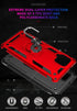 for Samsung Galaxy A42 5G Case with HD Screen Protectors, Military-Grade Metal Ring Holder Kickstand 15ft Drop Tested Shockproof Cover Case for Sa...
