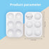 24 PCS White Plastic Paint Tray Palettes, 6 Well Rectangular Watercolor Oil Palette, Paint Trays for Kids, Adult, Student Artist Craft Palettes,Pa...