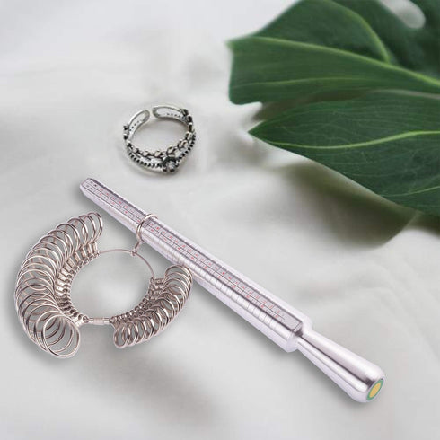 Ring Mandrel Sizer Finger Sizing Measuring Stick - Ring Sizer Guage 27 Pcs Metal Circle Models Jewelry Tool...