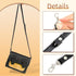 RAYNAG Adjustable Purse Strap Replacement Leather Handbag Shoulder Strap Replacement with Silver Metal Swivel Hooks, Black...