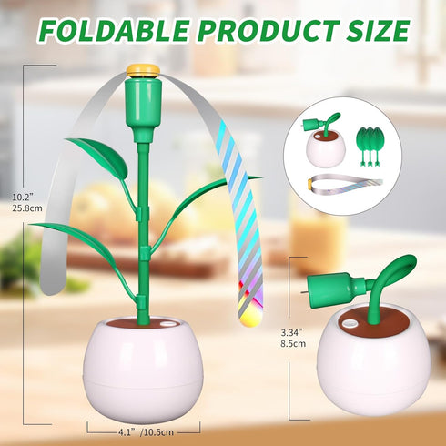 Foldable Table Fan for Tables: Outdoor Indoor Table Fans, Picnic Accessories,Tabletop Fans Rotators with Holographic Blades, Fan For Parties, Barb...