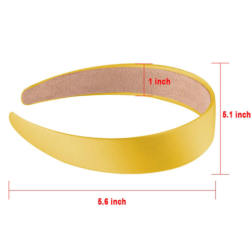SIQUK 12 Pieces Satin Headbands 1 Inch Wide Non-slip Headband Colorful Headbands DIY Hair Headband for Women and Girls,12 Colors...