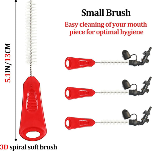 2 Packs Hydration Bladder Cleaning Kit, 8 in 1 Water Bladder Cleaning Brush Kit includes Flexible Long Bladder Brush for Hose Small Bite Valve Bru...