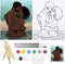 Nuberlic 8x10 Pre Drawn Canvas for Painting for Adults Sip and Paint Kit for Adult's Couple's Date Night Party Supplies Favors Valentine's Day Gif...