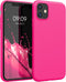 kwmobile Case Compatible with Apple iPhone 11 Case - Soft Slim Protective TPU Silicone Cover - Neon Pink...