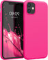 kwmobile Case Compatible with Apple iPhone 11 Case - Soft Slim Protective TPU Silicone Cover - Neon Pink...