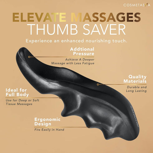 Cosmetasa Sore Muscle Massage Oil with Deep Tissue Massager - Thumb Saver and Oil Soothes Muscle and Joint with Arnica Extract, Peppermint, Chamom...