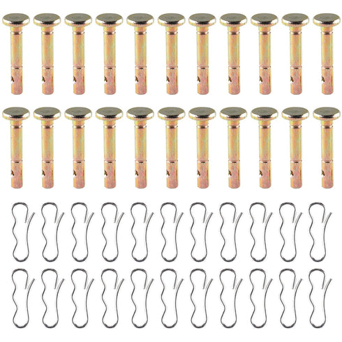 22 Pcs Shear Pin+ 22 Pcs Cotter Pin for Snowblower, Replace 738-04124 & 714-04040, Compatible with MTD Craftsman Cub Cadet Troy-Bilt Snow Throwers...