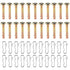 22 Pcs Shear Pin+ 22 Pcs Cotter Pin for Snowblower, Replace 738-04124 & 714-04040, Compatible with MTD Craftsman Cub Cadet Troy-Bilt Snow Throwers...