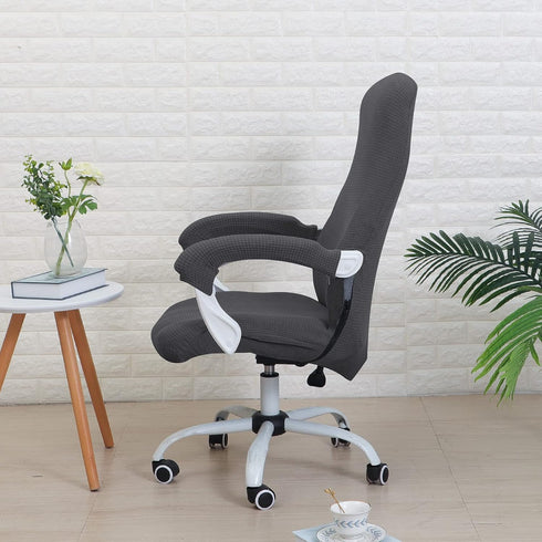 FORCHEER Office Chair Cover Water Repellent Jacquard Armrest Swivel Chair Slipcovers Removable Stretch Universal Computer Chair Cover M with Chair...