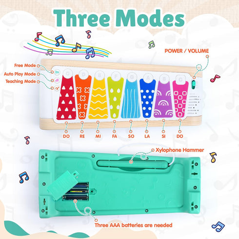 PLAY 2 in 1 Baby & Toddler Toys for Ages 2-4, Baby Piano & Xylophone Musical Toys for Toddlers 1-3, 1 2 3 4 Year Old Baby Boy & Girl Birthday Gift...