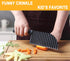 Upgraded Potato Crinkle Cutter, Stainless Steel Waffle Fly Cutter with a Julienne Peeler, Wavy Vegetable Slicer Kitchen Chopper Knife for Baby Foo...