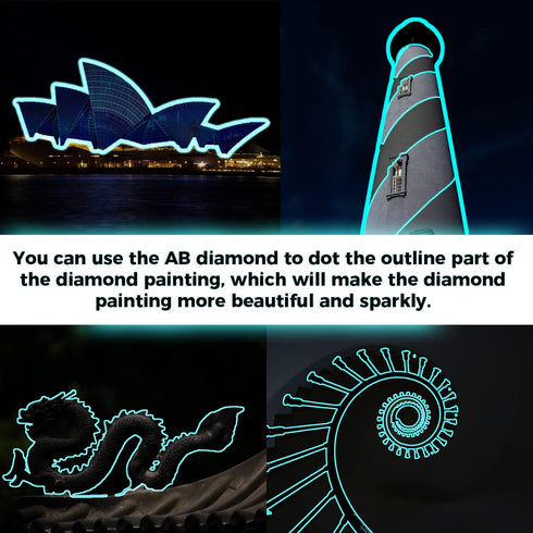 AB Diamond Painting Beads Square Drill Diamond Painting Accessories 60 Colors Diamond Beads, AB Diamond Painting Drills for Diamond Art Accessorie...