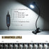 Clip Desk Lamp, USB Reading Light, Flexible Neck Led Clamp Light with 3 Color Temperature Options, 10 Dimmable Brightness Levels for Working, Stud...