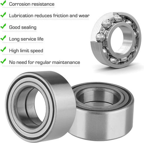 Rear Left Right Wheel Bearing for Honda Rancher 420/Foreman Rubicon 500 FourTrax, TRX420FA TRX500FA TRX500FM DCT EPS 2015 2016 2017 2018 for 91051...