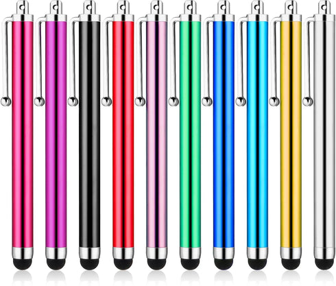 Stylus Pens for Touchscreens, 10 Pack High Precision Replaceable Thin Tip Stylus Rubber Stylus Pen for Smartphone and Tablets All Universal Touchs...