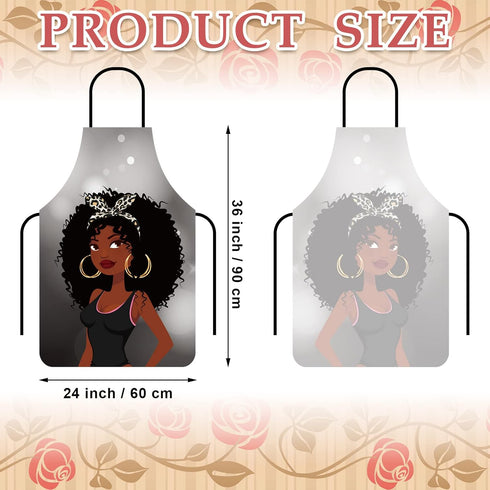 3 Pieces African Women Aprons Waterproof Black Girl Apron Adjustable African American Aprons Black Women Aprons Art Aprons Bib Mothers Day Gifts f...