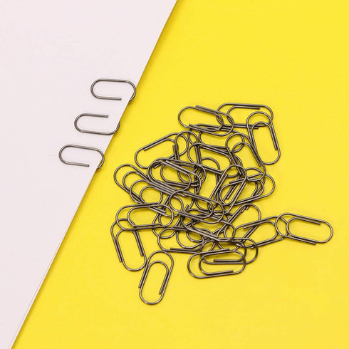 100 Pieces 16mm MIni Black Nickel Paper Clips, Retro Paperclipa, Office Clips Assorted...
