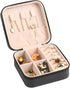 Jewelry Organizer Box Pink Travel Jewelry Case for Women Teen Girl Gifts Travel Jewelry Organizer Small Women Jewelry Holder for Ring Necklaces Br...